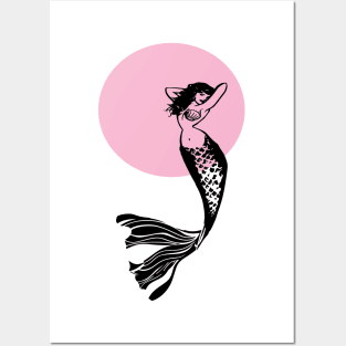 mermaid Posters and Art